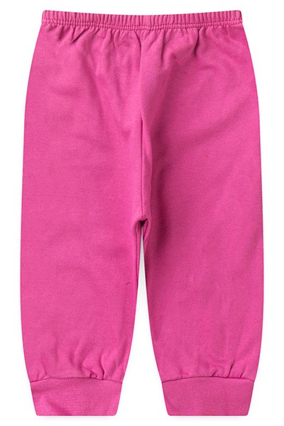 Calça Bebê Feminino Moletinho com Punho Pink (P/M) - Top Chot - Tamanho G - Pink