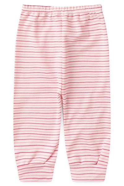Mijão (Culote) Bebê Canelado Listrado sem Pé (RN/P/M/G) - Top Chot - Tamanho RN - Rosa