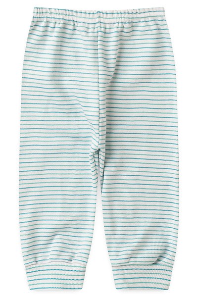 Mijão (Culote) Bebê Canelado Listrado sem Pé (RN/P/M/G) - Top Chot - Tamanho RN - Turquesa