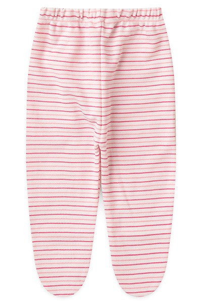 Mijão (Culote) Bebê Canelado Listrado com Pé (RN/P/M/G) - Top Chot - Tamanho G - Rosa