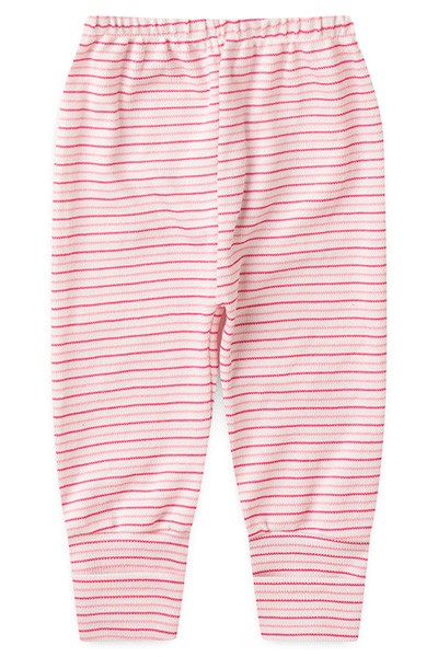 Mijão (Culote) Bebê Canelado Listrado Vira-Pé (RN/P/M/G) - Top Chot - Tamanho P - Rosa