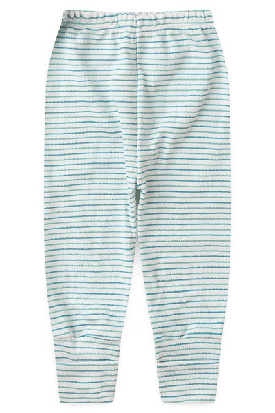Mijão (Culote) Bebê Canelado Listrado Vira-Pé (RN/P/M/G) - Top Chot - Tamanho P - Turquesa