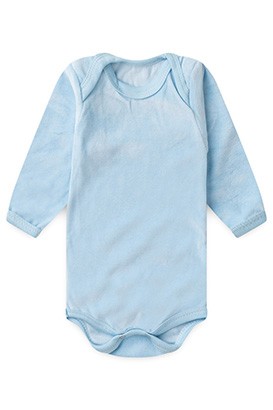 Body Bebê Plush Liso Manga Longa (RN/P/M/G) - Top Chot