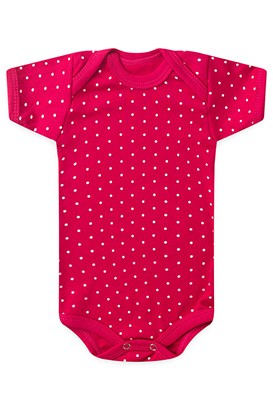 Body Bebê Canelado Escuro Poá Manga Curta (RN/P/M/G) - Top Chot