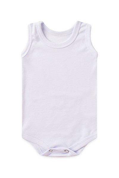Body Bebê Canelado Liso Regata (RN/P/M/G) - Top Chot - Tamanho P - Branco