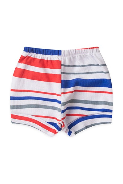 Tapa Fralda Bebê Masculino Canelado Listrado Vermelho e Azul Marinho (P/M/G) - Top Chot - Tamanho G - Vermelho,Azul Marinho,Branco