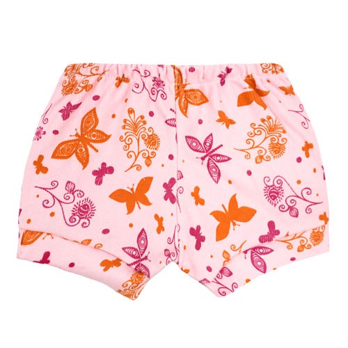 Tapa Fralda Bebê Feminino Canelado Rosa Borboletinhas (P/M/G) - Top Chot - Tamanho P - Rosa