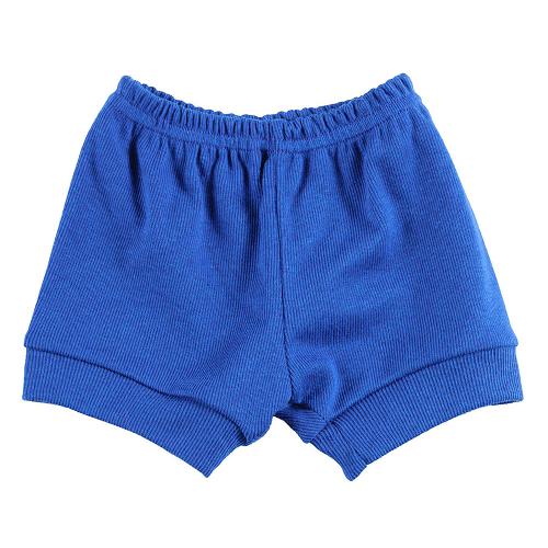 Tapa Fralda (Shorts) Bebê Canelado Escuro Liso (P/M/G) - Top Chot - Tamanho M - Azul Royal