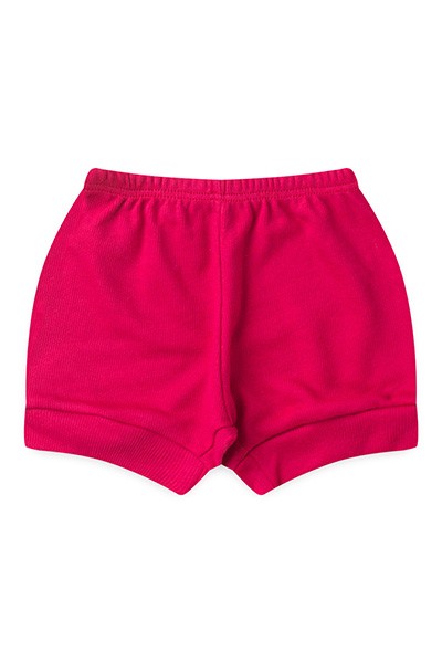 Tapa Fralda (Shorts) Bebê Canelado Escuro Liso (P/M/G) - Top Chot - Tamanho P - Pink
