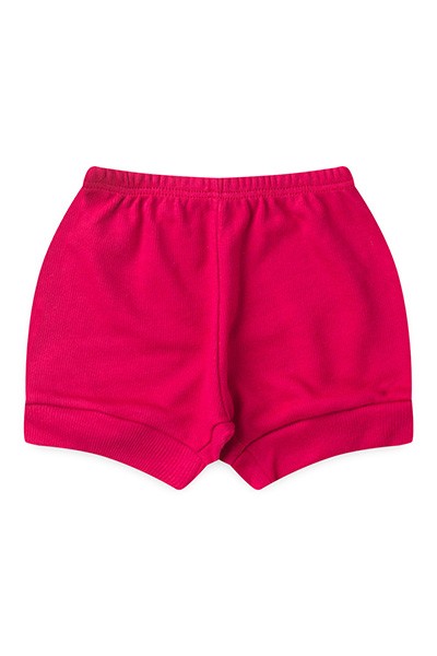 Tapa Fralda (Shorts) Bebê Canelado Escuro Liso (P/M/G) - Top Chot - Tamanho M - Pink