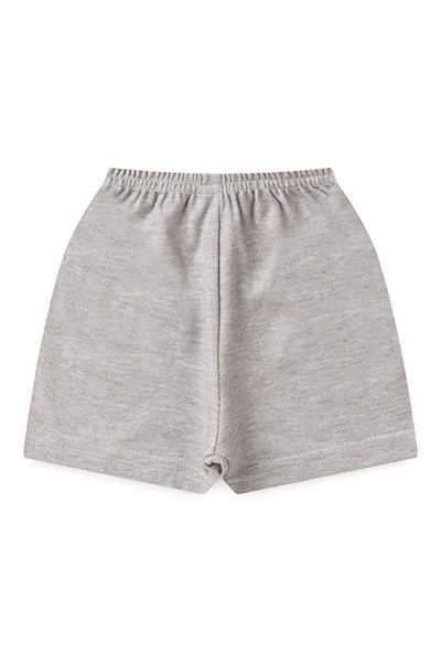 Shorts Bebê Canelado Liso sem Punho (P/M/G) - Top Chot - Tamanho M - Mescla