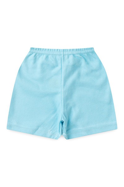 Shorts Bebê Canelado Liso sem Punho (P/M/G) - Top Chot - Tamanho G - Turquesa