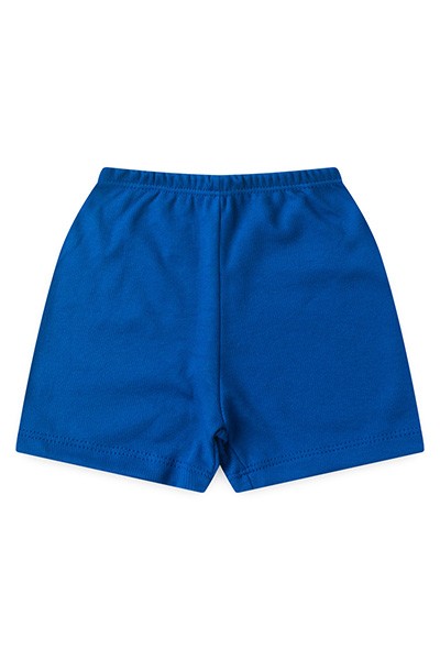 Shorts Bebê Canelado Escuro Liso sem Punho (P/M/G) - Top Chot - Tamanho G - Azul Royal