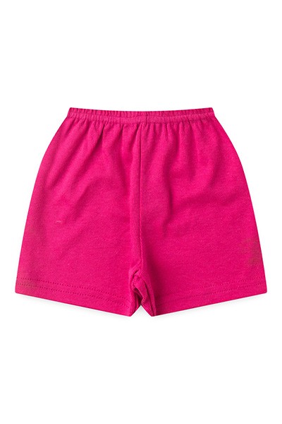 Shorts Bebê Canelado Escuro Liso sem Punho (P/M/G) - Top Chot - Tamanho G - Pink