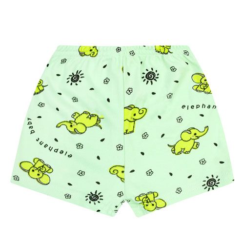 Shorts Bebê Canelado Verde Elefante (P/M/G) - Top Chot - Tamanho M - Verde