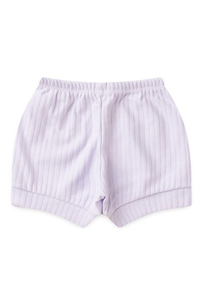 Tapa Fralda (Shorts) Bebê Canelado-Beirute (P/M/G) - Top Chot - Tamanho G - Branco