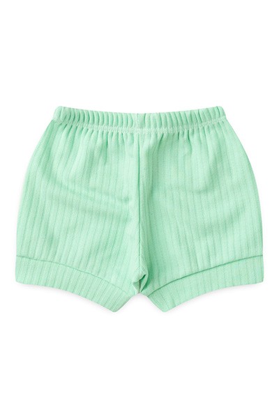 Tapa Fralda (Shorts) Bebê Canelado-Beirute (P/M/G) - Top Chot - Tamanho G - Verde