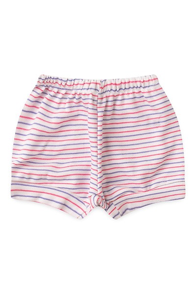 Tapa Fralda (Shorts) Bebê Canelado Listrado (P/M/G) - Top Chot - Tamanho G - Rosa,Lilás