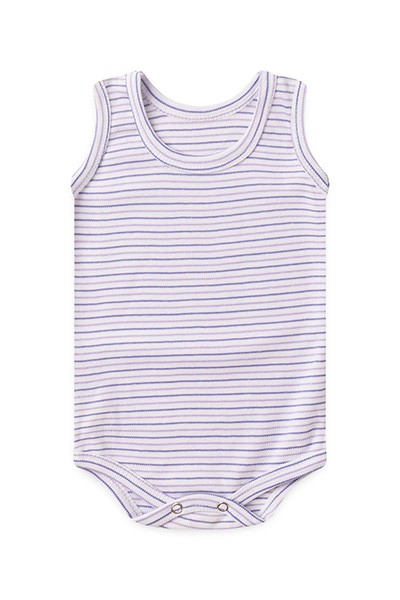 Body Bebê Canelado Listrado Regata (P/M/G) - Top Chot - Tamanho P - Lilás