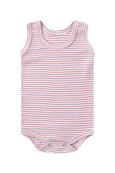 Body Bebê Canelado Listrado Regata (P/M/G) - Top Chot - Tamanho P - Rosa,Lilás