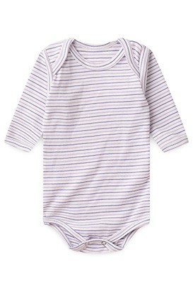 Body Bebê Canelado Listrado Manga Longa (RN/P/M/G) - Top Chot