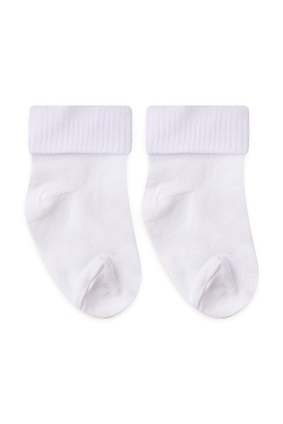 Meia Bebê Botinha Branca Lisa (14 a 19) - Winston - Tamanho 14-15 - Branco