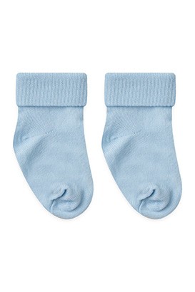 Meia Beb� Masculina Botinha Azul Lisa (14 a 19) - Winston