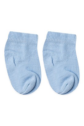 Meia Bebê Recém-Nascido Masculino Azul Lisa (14 a 15) - Winston