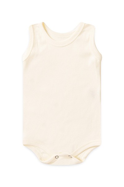 Body Bebê Canelado Liso Regata (1/2/3) - Top Chot - Tamanho 3 - Creme