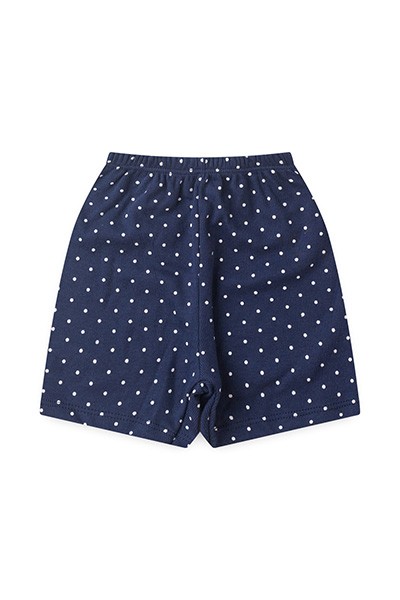Shorts Bebê Canelado Poá sem Punho (1/2/3) - Top Chot - Tamanho 3 - Azul Marinho