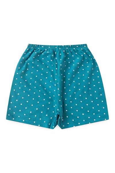 Shorts Bebê Canelado Poá sem Punho (1/2/3) - Top Chot - Tamanho 1 - Petróleo
