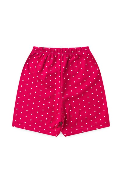 Shorts Bebê Canelado Poá sem Punho (1/2/3) - Top Chot - Tamanho 3 - Pink