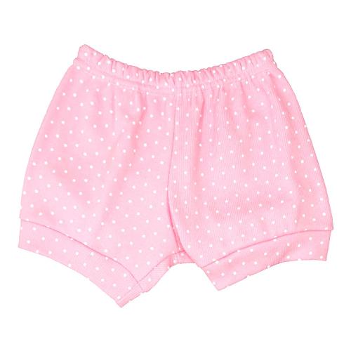 Tapa Fralda (Shorts) Bebê Canelado Poá (P/M/G) - Top Chot - Tamanho G - Rosa