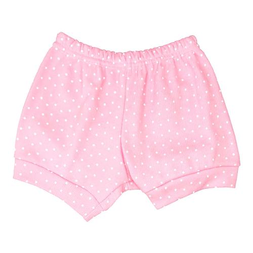 Tapa Fralda (Shorts) Bebê Canelado Poá (P/M/G) - Top Chot - Tamanho M - Rosa