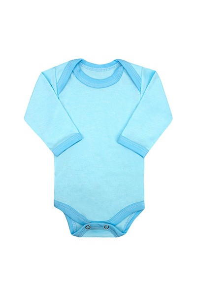 Body Bebê Suedine Liso Manga Longa (RN/P/M/G) - Top Chot - Tamanho P - Turquesa