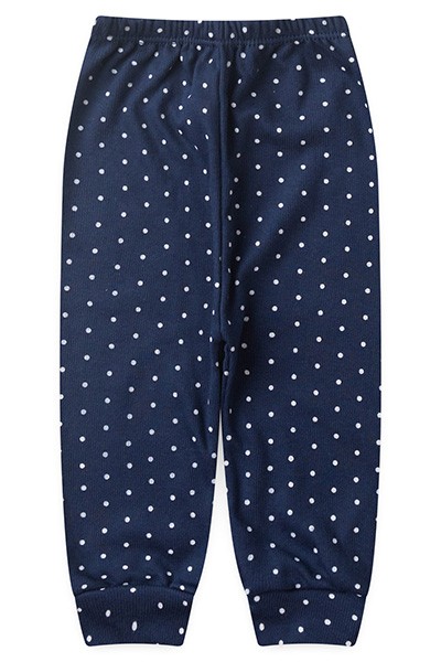 Mijão (Culote) Bebê Canelado Escuro Poá sem Pé (1/2/3) - Top Chot - Tamanho 3 - Azul Marinho