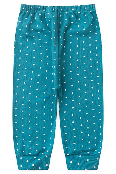 Mijão (Culote) Bebê Canelado Escuro Poá sem Pé (1/2/3) - Top Chot - Tamanho 1 - Branco,Petróleo