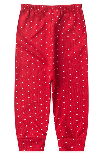 Mijão (Culote) Bebê Canelado Escuro Poá sem Pé (1/2/3) - Top Chot - Tamanho 2 - Vermelho