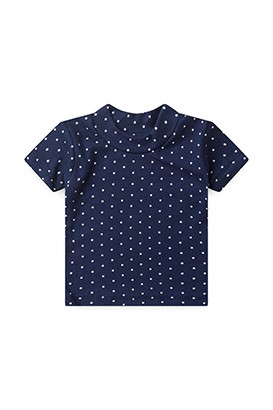 Camiseta Bebê Canelada Escura Poá Manga Curta (P/M/G) - Top Chot