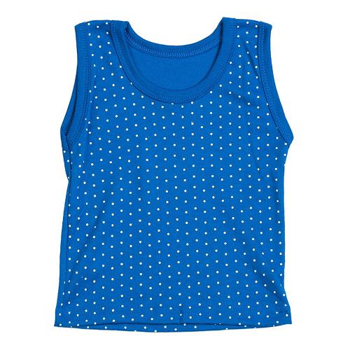 Camiseta Bebê Canelada Escura Poá Regata (P/M/G) - Top Chot - Tamanho G - Azul Royal