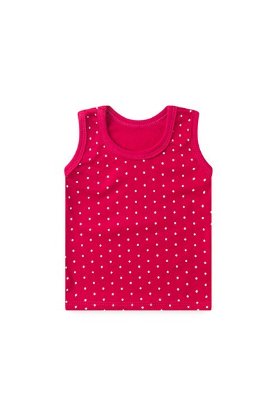 Camiseta Bebê Canelada Escura Poá Regata (P/M/G) - Top Chot - Tamanho G - Pink