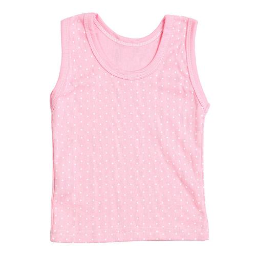 Camiseta Bebê Canelada Escura Poá Regata (P/M/G) - Top Chot - Tamanho M - Rosa