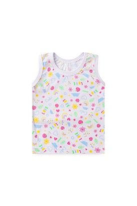Camiseta Beb� Regata Feminina Meia Malha Branco Love (P/M/G) - Top Chot