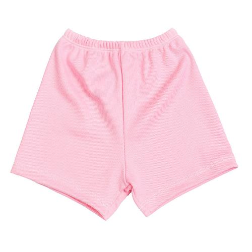 Shorts Bebê Canelado Escuro Liso sem Punho (1/2/3) - Top Chot - Tamanho 1 - Rosa