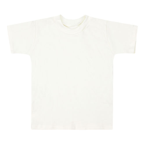 Camiseta Bebê Canelada Lisa Manga Curta (P/M/G) - Top Chot - Tamanho M - Creme