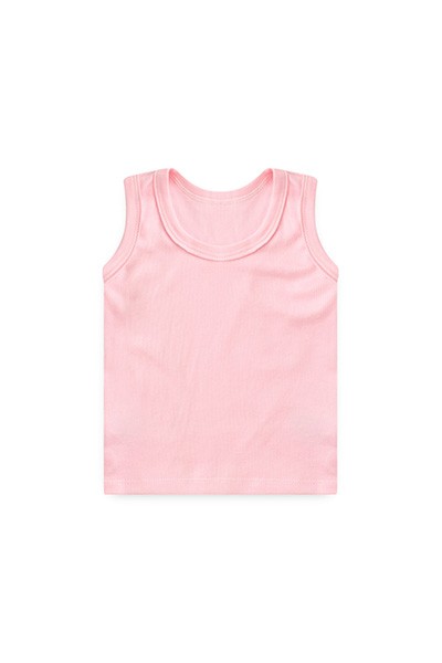Camiseta Bebê Canelada Lisa Regata (1/2/3) - Top Chot - Tamanho 1 - Rosa