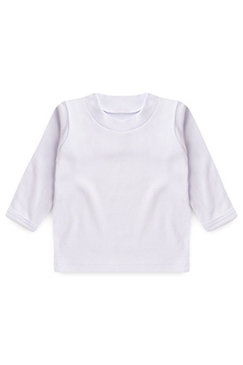 Camiseta Bebê Canelada Lisa Manga Longa (1/2/3) - Top Chot