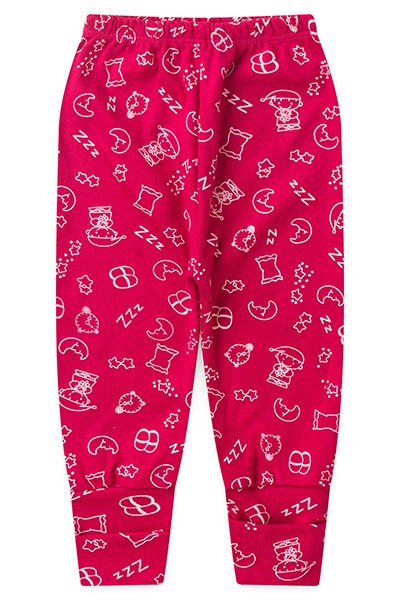 Mijão Bebê Feminino Canelado Vira Pé Pink Lua Soninho (RN/P/M/G) - Top Chot - Tamanho RN - Pink