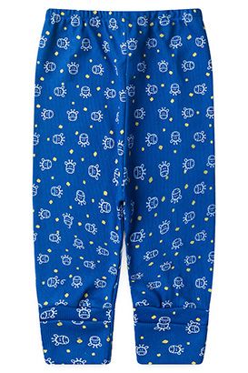Mijão Bebê Masculino Canelado Vira Pé Azul Royal Girafinha (RN/P/M/G) - Top Chot