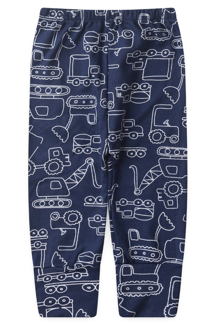 Mijão Bebê Masculino Canelado Vira Pé Marinho Caminhões (RN/P/M/G) - Top Chot